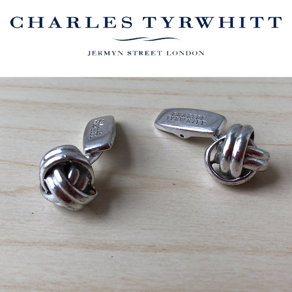 Charles Tyrwhitt Knot Silver Cufflinks